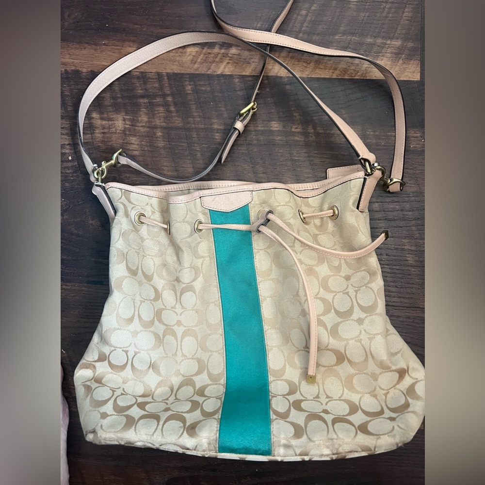 Coach drawstring hobo bucket purse